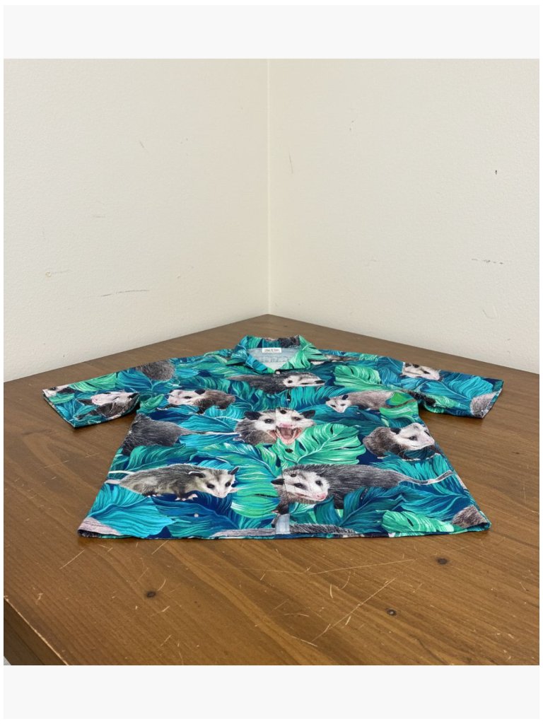 Lightweight Polyester Hawaiian Shirt, Short Sleeve Casual Button-Down